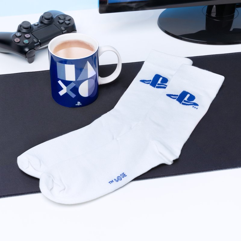 Playstation 經典符號馬克杯套組 生日畢業禮物 - 保溫瓶/保溫杯 - 瓷 藍色