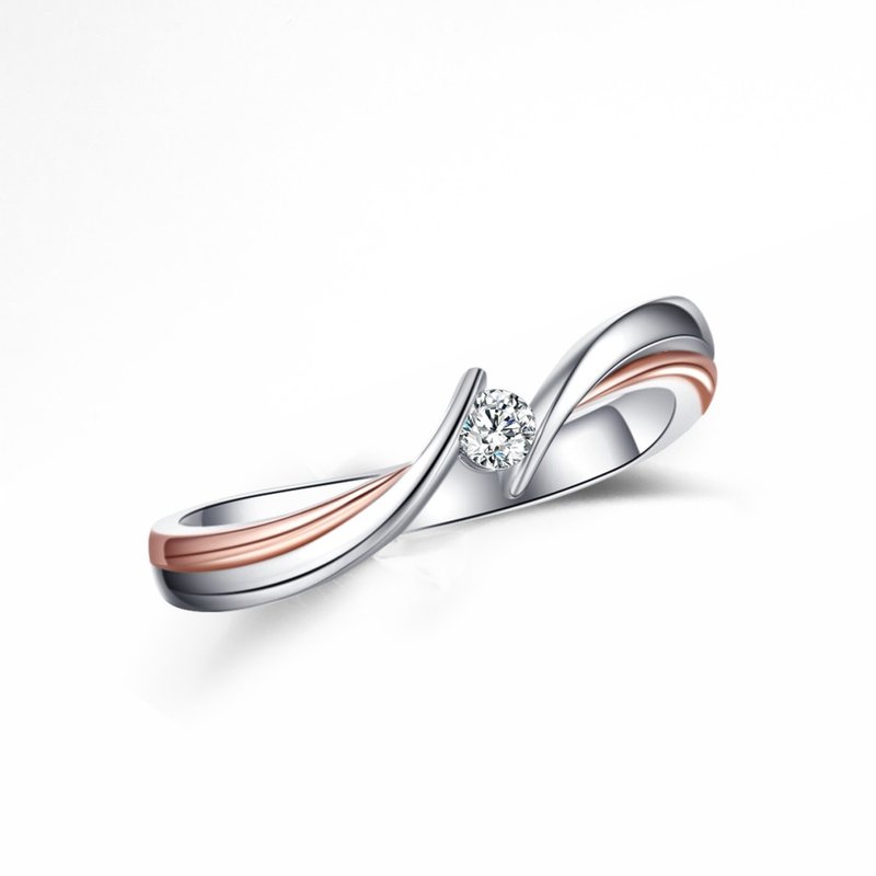 鑽石結婚女戒 懂我的你 - 對戒 - 鑽石 銀色