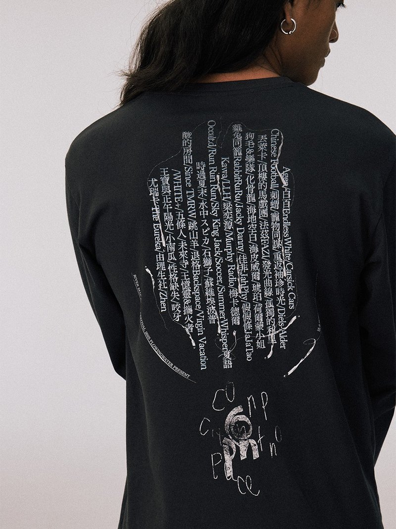 日系復古 / 活水四週年聯名T恤 - 女上衣/長袖上衣 - 其他材質 灰色