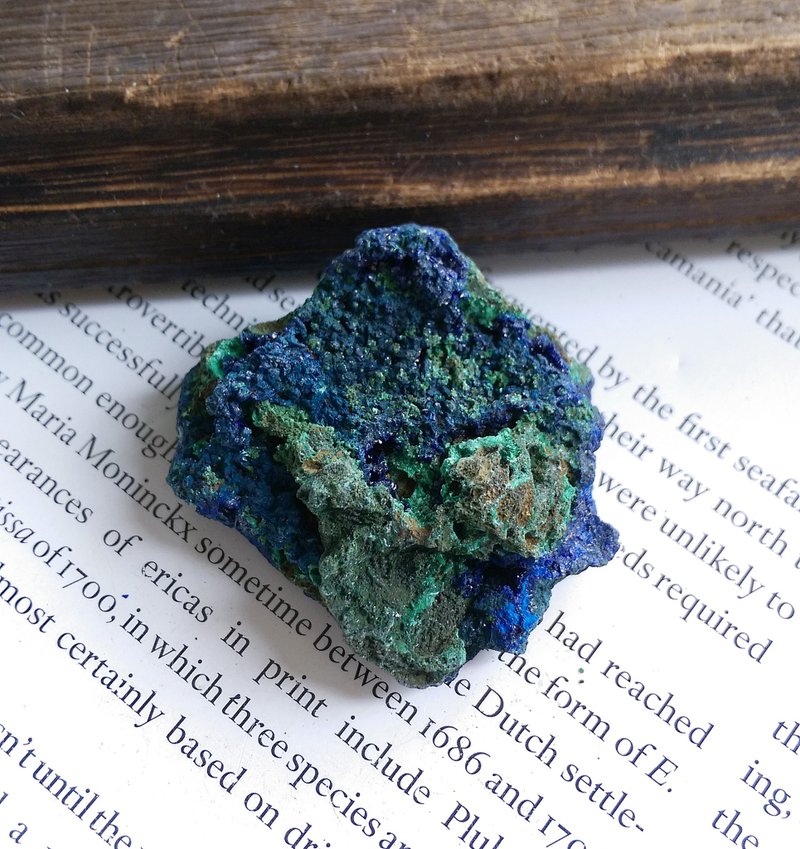 Azurite 湖北產地 藍銅礦 珪孔雀石 共生礦 天然礦石 原礦 - 擺飾/家飾品 - 其他材質