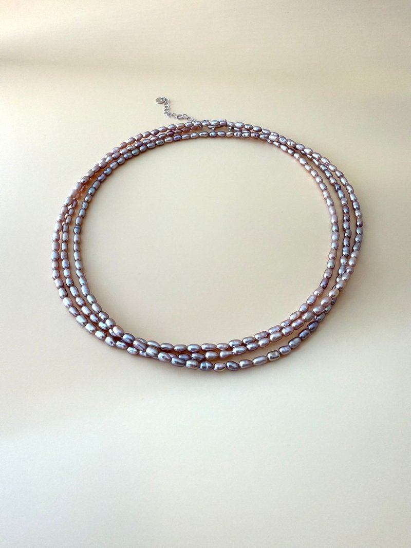 幻紫叠趣 天然淡水珍珠頸鏈 - 項鍊 - 珍珠 紫色