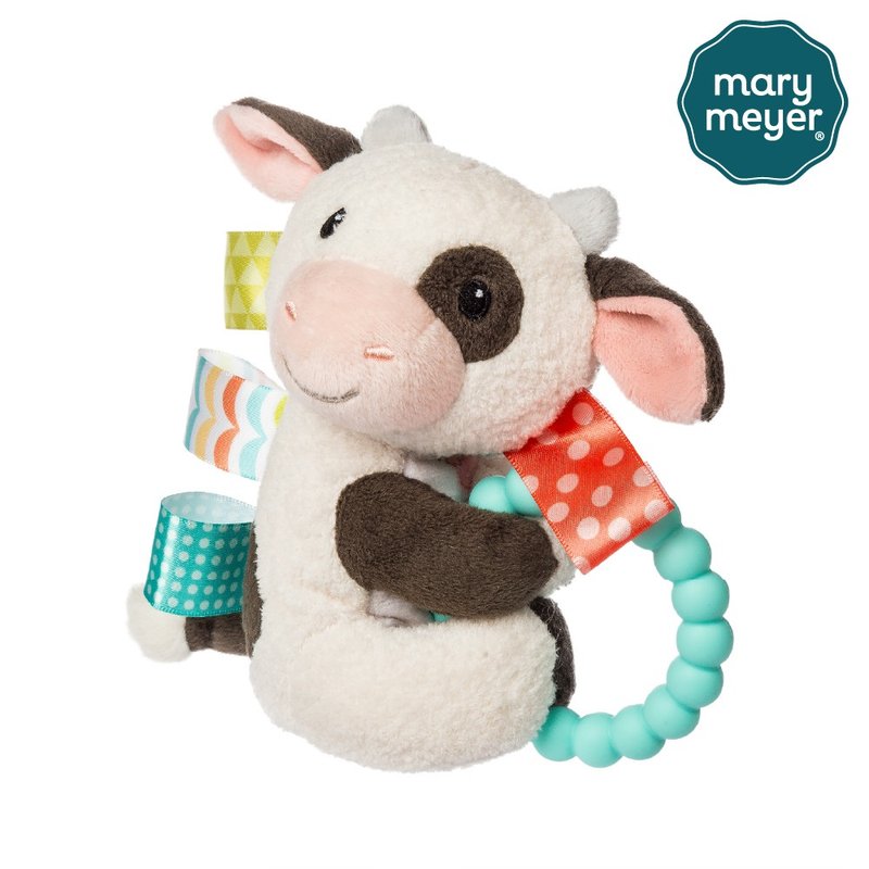 快速出貨-【MaryMeyer】標籤手搖鈴-鄉村小牛波波 - 寶寶/兒童玩具/玩偶 - 其他材質 多色