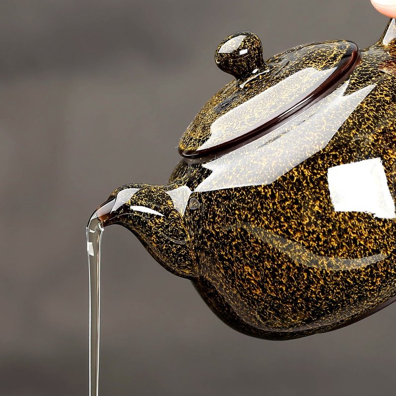 繁星天目茶壺-黃(200ml) - 茶壺/茶杯/茶具 - 陶 咖啡色