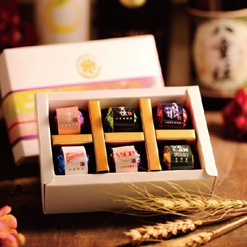 【七見櫻堂】御銘酒造六饌 - 酒糖巧克力 (六入)