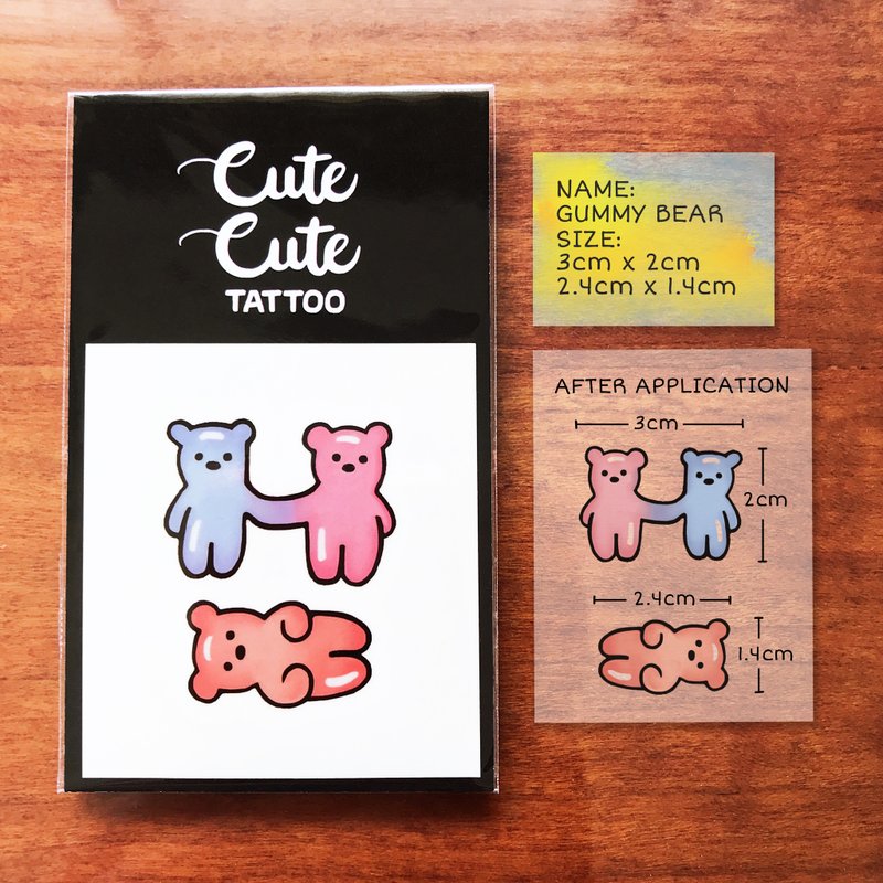 Gummy Bear Tattoo Sticker / Micro Tattoo