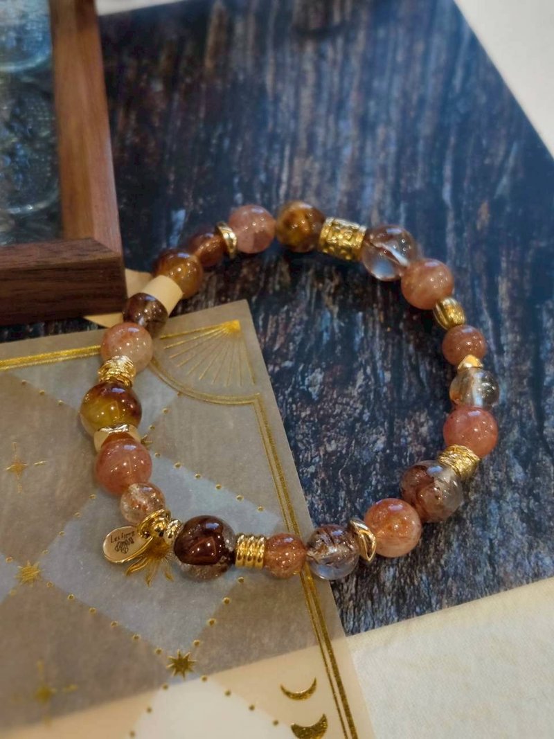 客製化水晶礦石手鏈  被愛包圍的勇氣水晶手鏈 - 手鍊/手環 - 水晶