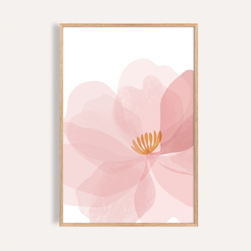 柔瓣時光 Petals of Light / 現代花卉極簡掛畫 畫芯 海報 - 海報/掛畫/掛布 - 紙