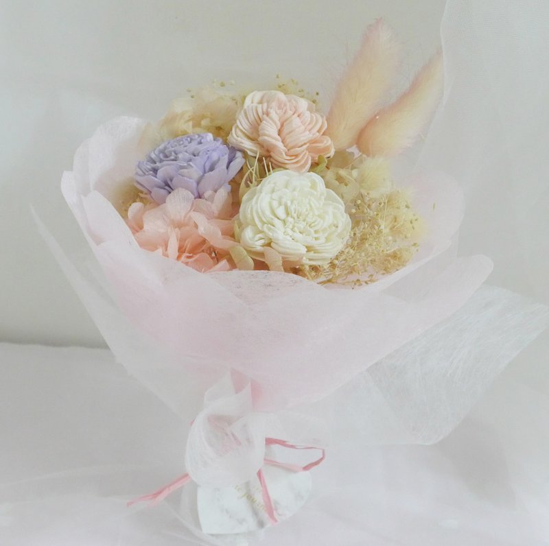 情人節告白小花束 結婚捧花永生花畢業花束情人節玫瑰生日禮物七 - 乾燥花/永生花 - 植物.花 粉紅色