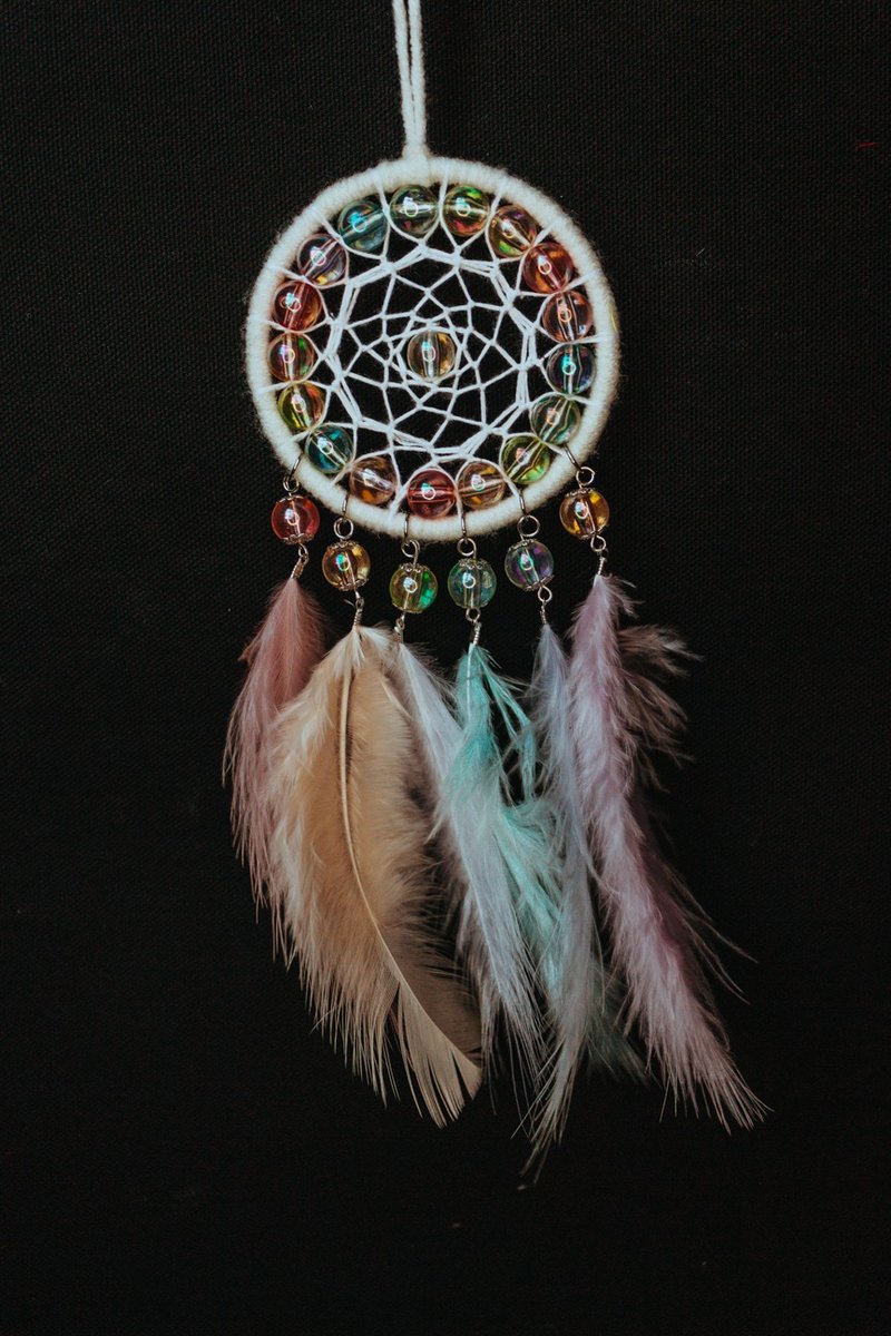 純手工捕夢網 Handmade Dreamcatcher-【糖果泡泡(白)】 - 擺飾/家飾品 - 其他材質 白色