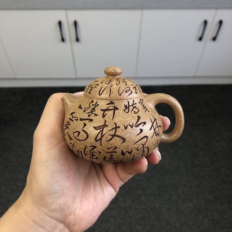 送禮紫砂壺茶壺小文旦 现货实拍 原矿超高温十号表烧制 经典器型 - 茶壺/茶杯/茶具 - 陶 灰色