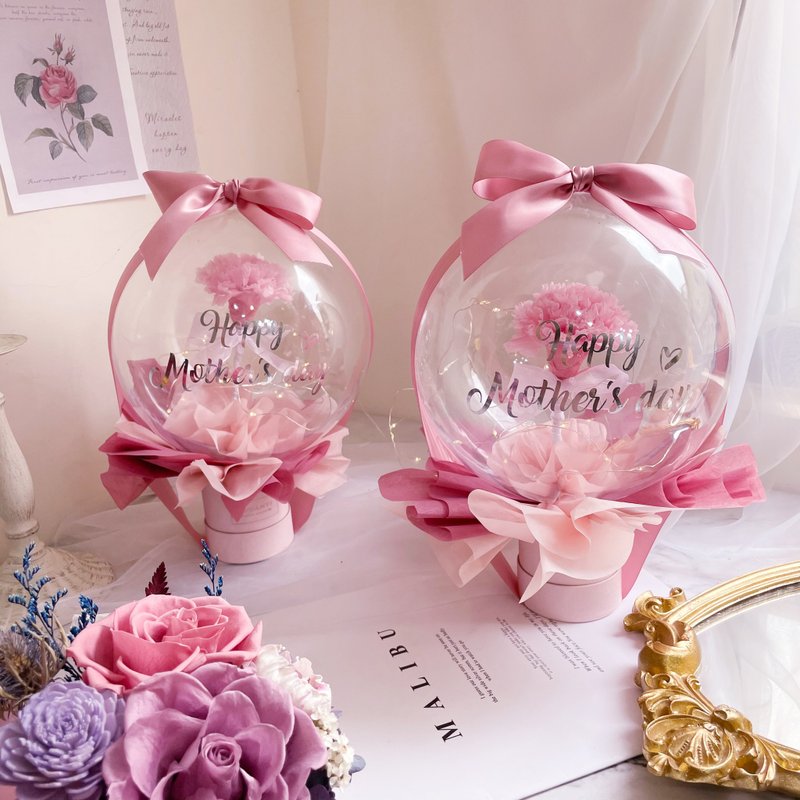 No Withered Flower Rose Keyring (Pink) Dry Flower Wedding Small Object Birthday Valentine's Day Strap