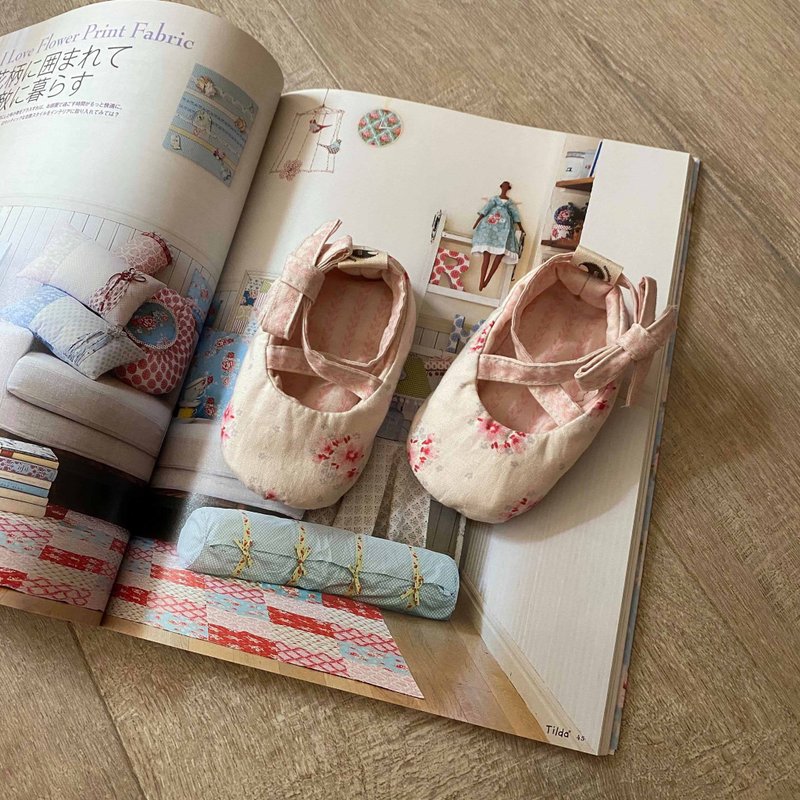 120 Norwegian small flower cotton X geometric bare powder hand strap baby shoes baby shoes toddler shoes