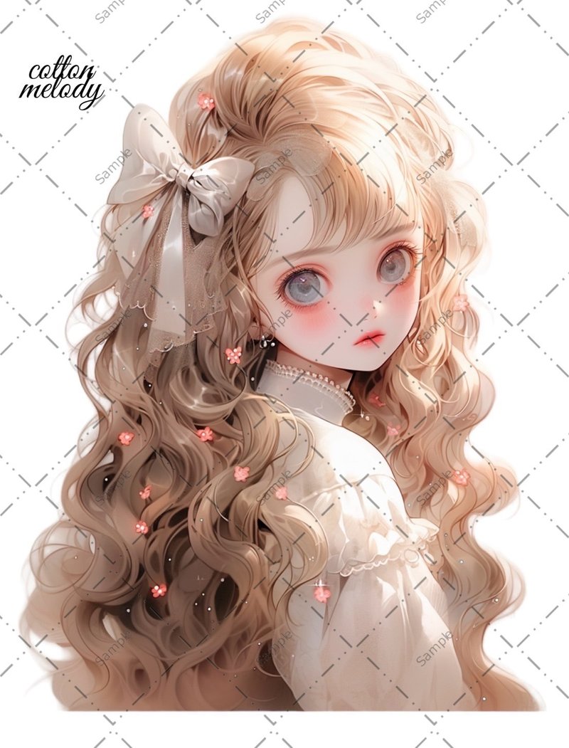 original sticker no.289 人物ステッカー オリジナルステッカー 人物ステッカー 女の子ステッカー オリジナル人物ステッカー - 貼紙 - 紙