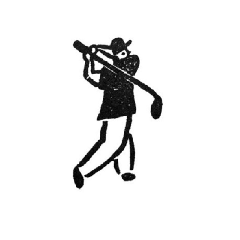 A golf player