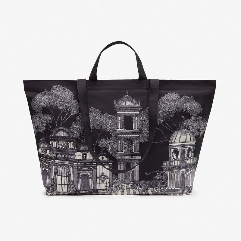 【INOUI EDITIONS】MIRAGE 雙把手托特包 - 側背包/斜背包 - 其他材質 黑色