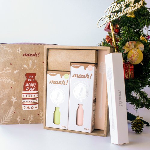 mosh! milk thermos Christmas hardcover gift box (random color mix)