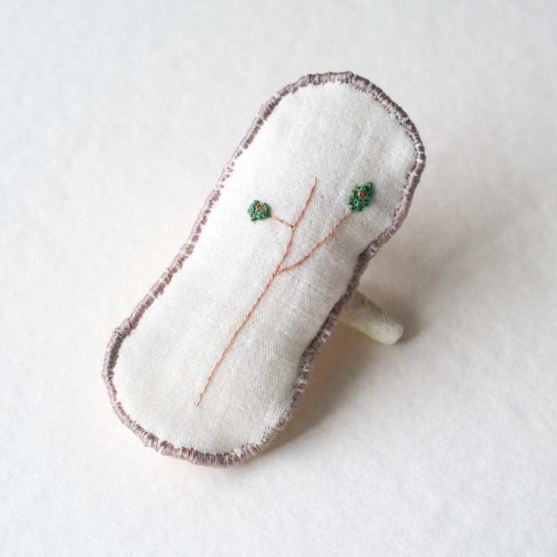 葉 音 ・系列 刺繡胸針 ・13