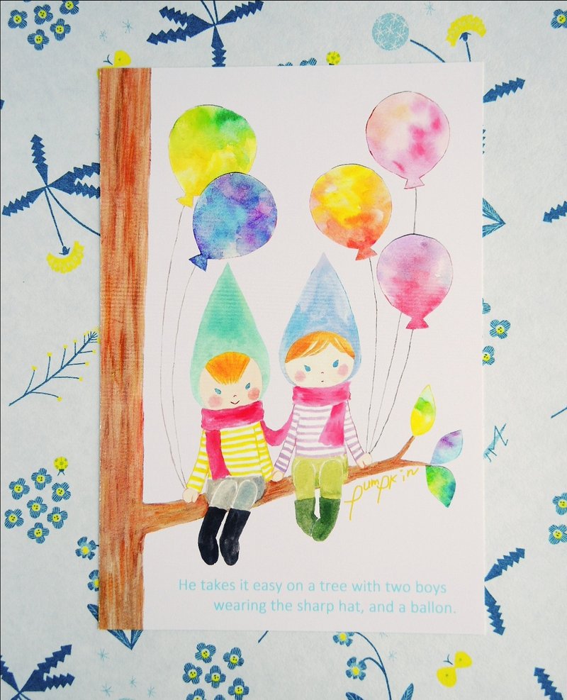 Postcard twins