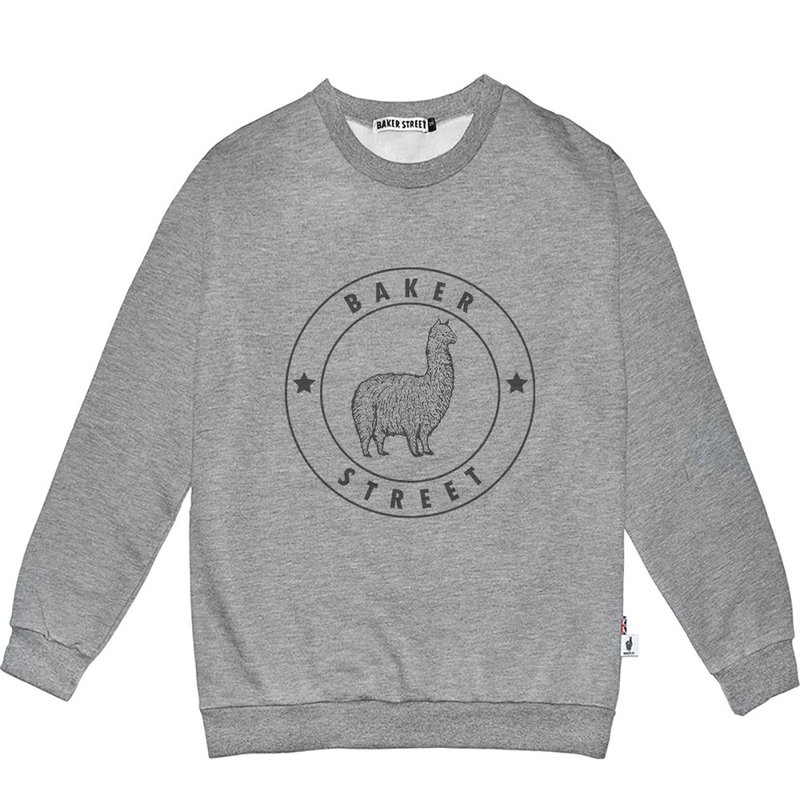 British Fashion Brand -Baker Street- Alpaca Stamp Printed Sweater