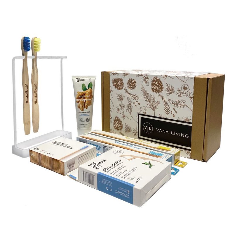 Humble oral care group (toothbrush/toothpaste/dental floss stick/cotton swab/toothbrush holder)