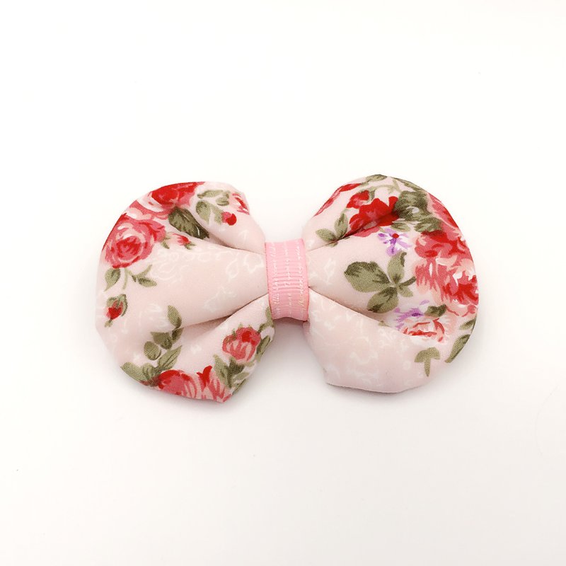 Pink Rose cotton tweeted. Bow hair bundles