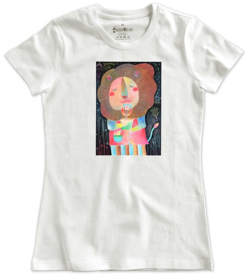 Classic white short-sleeved T-shirt _ If you love a flower (Female M is not in stock)