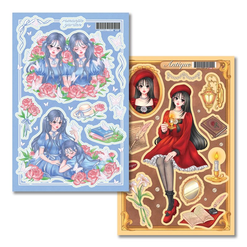 Romantic Garden/ Antique cut sticker - 貼紙 - 紙