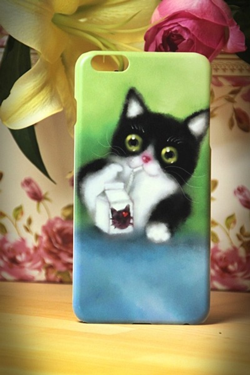 Watercolor cat s004 world for cats meow David Videos iPhone i5.i6s, i6splus / Android Samsung Samsung, HTC, Sony designer handsets shell / protective cover / kitty cat phone shell