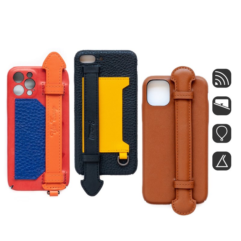 LC86 standing sensor card leather phone case can be pressed iPhone Android full machine order