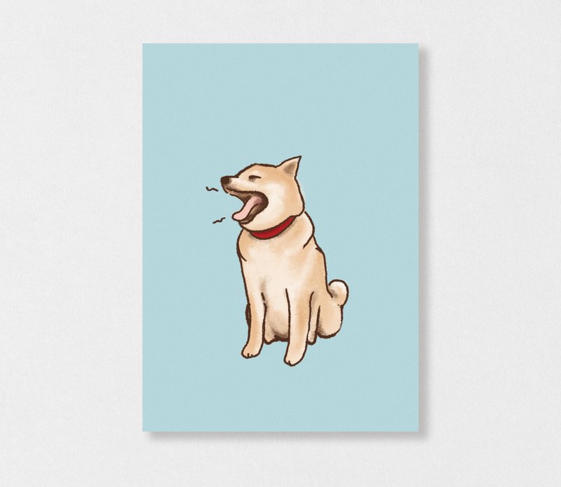 "Shiba Inu - Less playing" Flies Planet / Shiba Inu / wool kids / illustration postcards / Hands Bazaar
