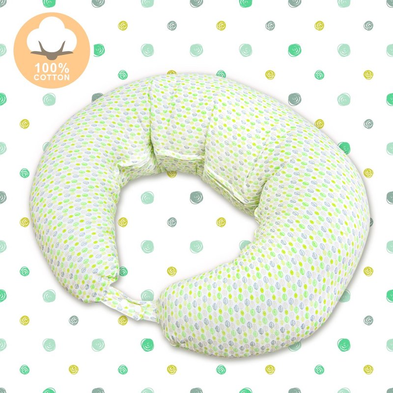 Moon Nursing Pillow - Green Leaf