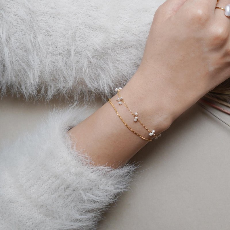 14kgf   3粒ポンポンブレスレット - 手鍊/手環 - 其他金屬 多色