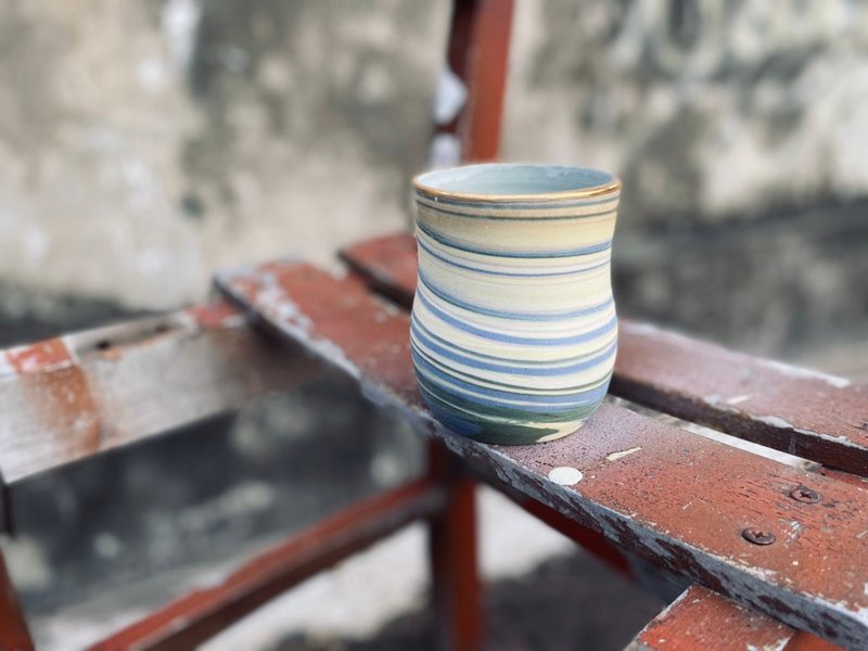Sub-commodity-Fun blue twisted tire ceramic cup