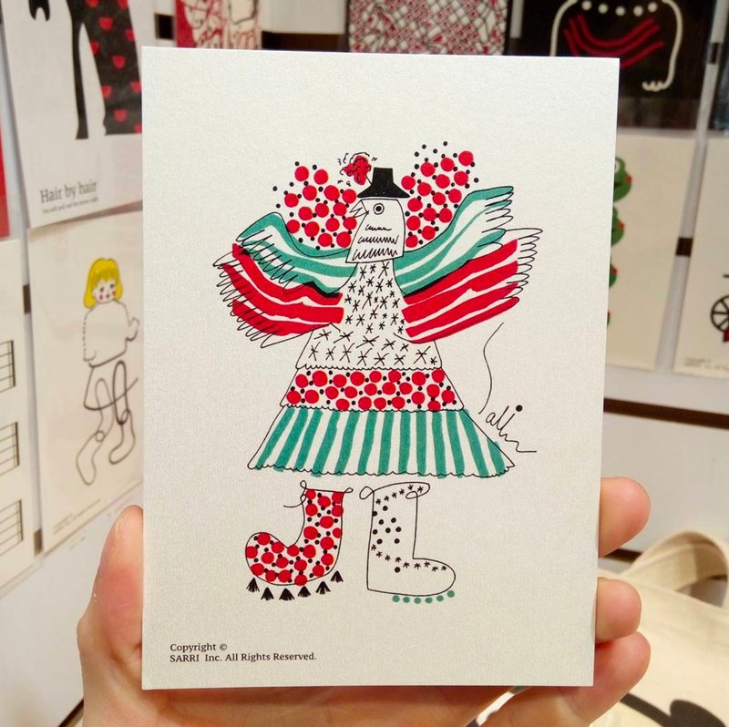 Color Bird Postcard Birthday Card Design Coloring Illustration Card This Card Universal Card Art Art Modern Lovers Love Special Interesting Weird Features Weird Cute Taiwan Yellow Fun Funny Eye Tide Art Sequin Flash Cool Not Famous Brand Local Foreigners G