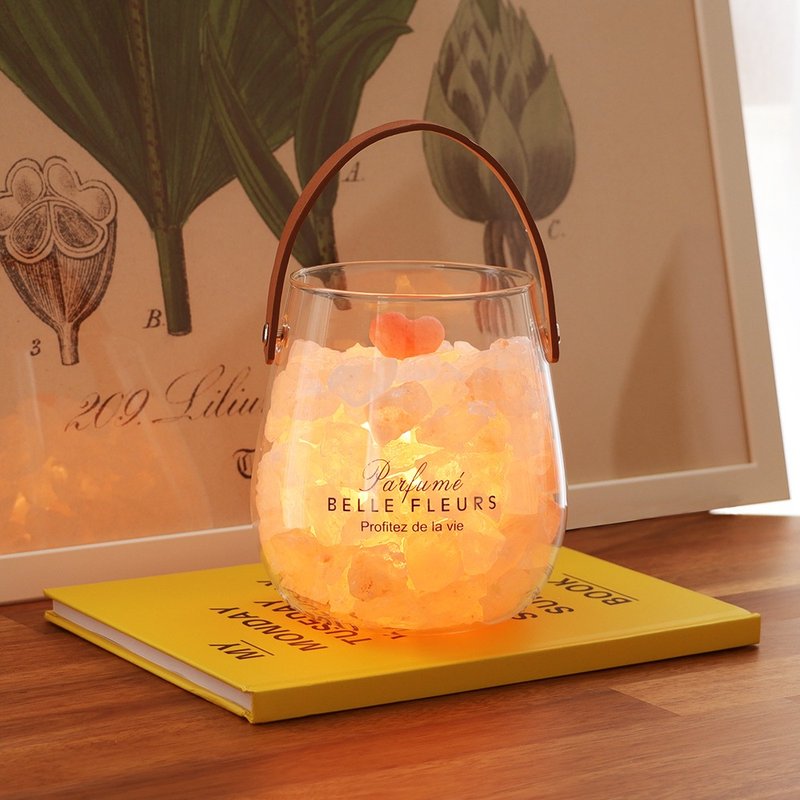 午後邂逅(大) I 療癒心靈 I 提升內在能量 I 鹽燈 - 燈具/燈飾 - 玻璃 橘色