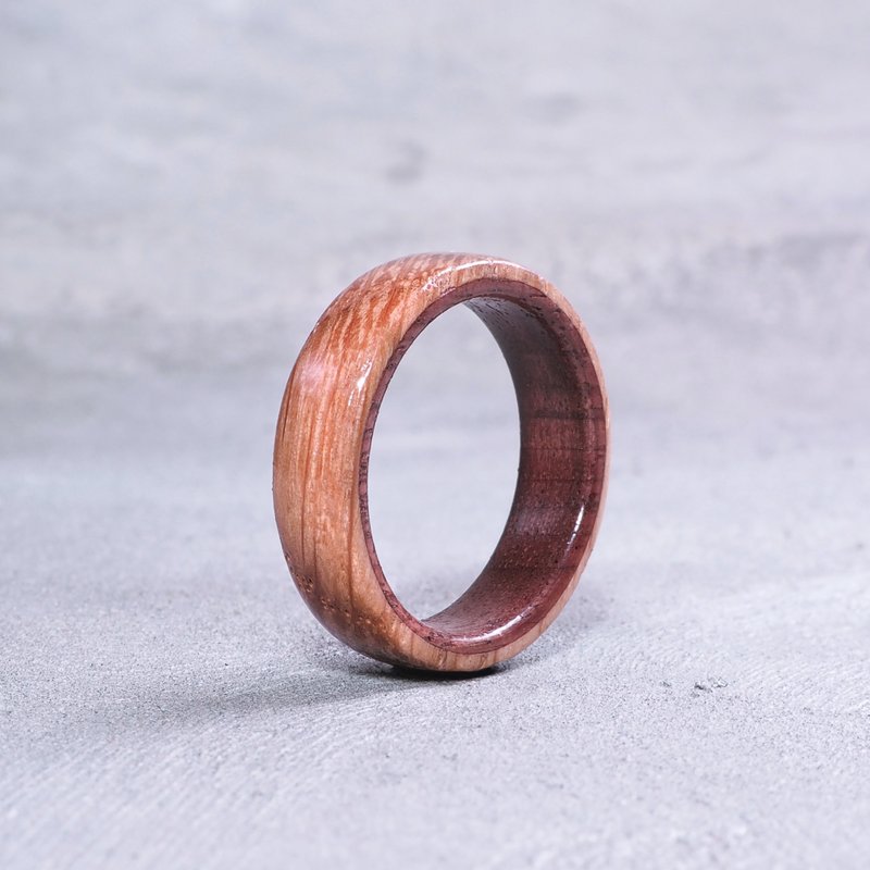 Classic wooden ring Oak x Walnut