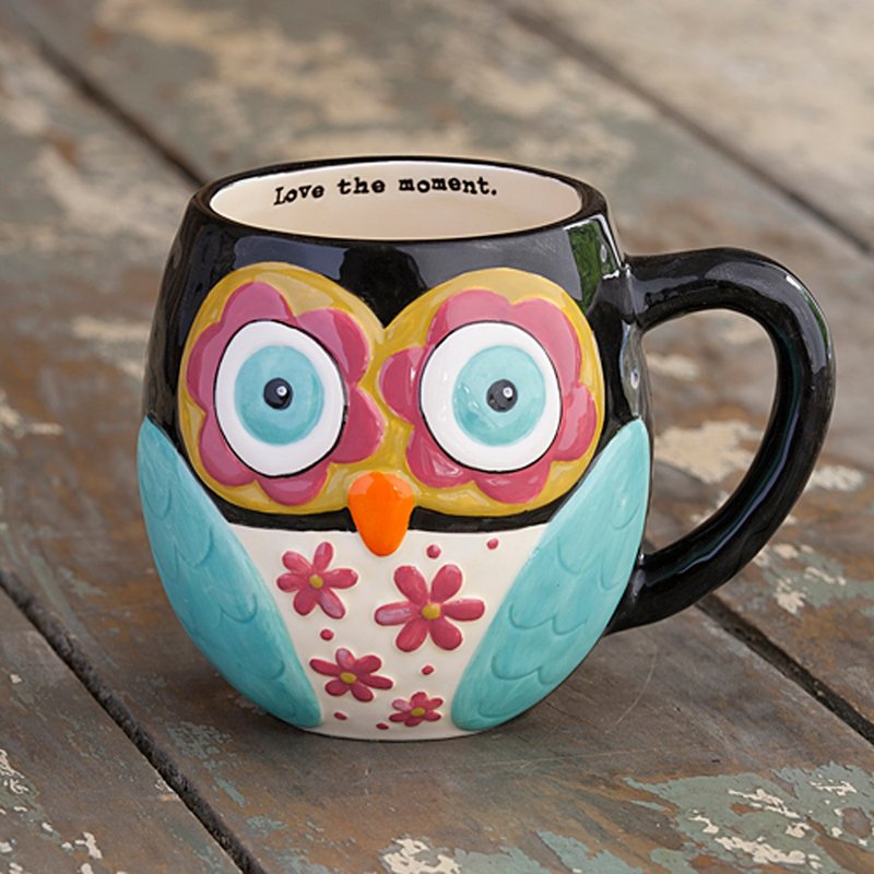 Owl Mug - Black 12oz ∣ MUG151