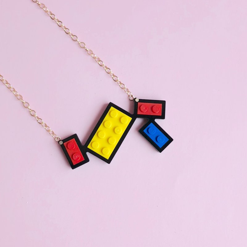 Mondrian necklace Lego combination