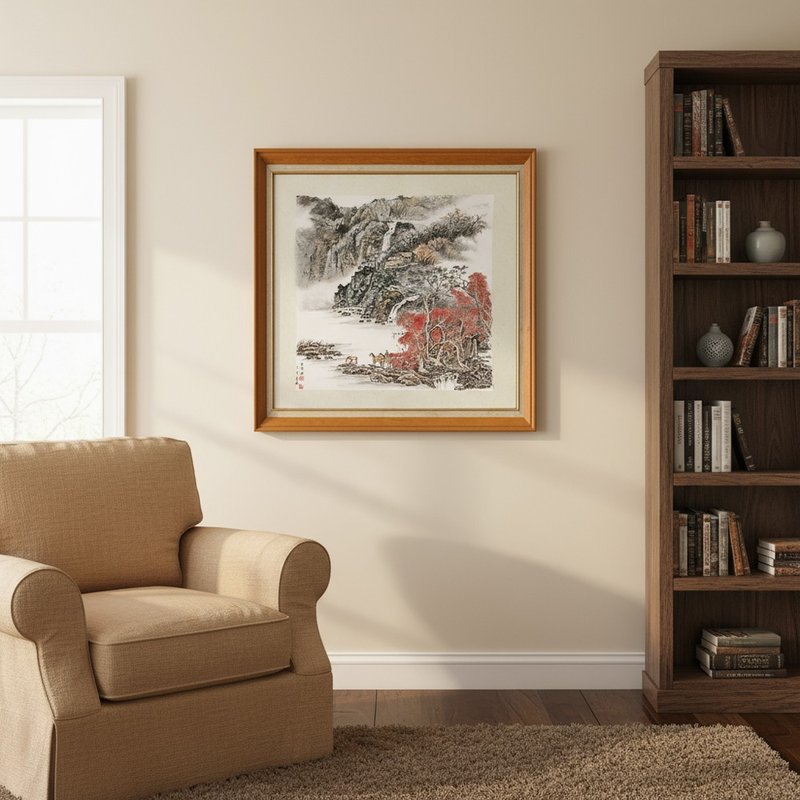 渥洼天馬 水墨設色原作 半生熟宣紙 山水人物掛畫 - 海報/掛畫/掛布 - 紙