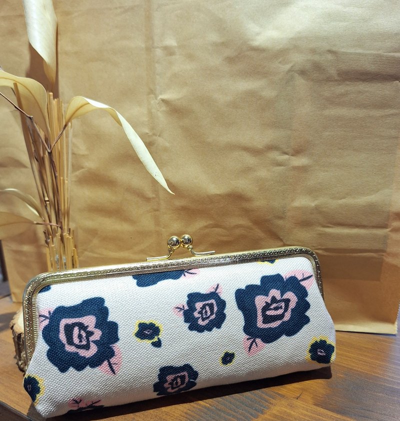 設計款印花眼鏡包-粉綠花 - 眼鏡盒/眼鏡布 - 聚酯纖維