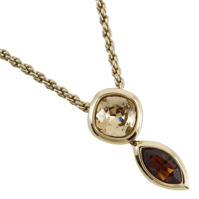 【日本直送】クリスチャンディオール Dior カラーストーン ネックレス ヴィンテージ 金メッキ 約12.9g レディース【中古】 - 項鍊 - 其他金屬 金色