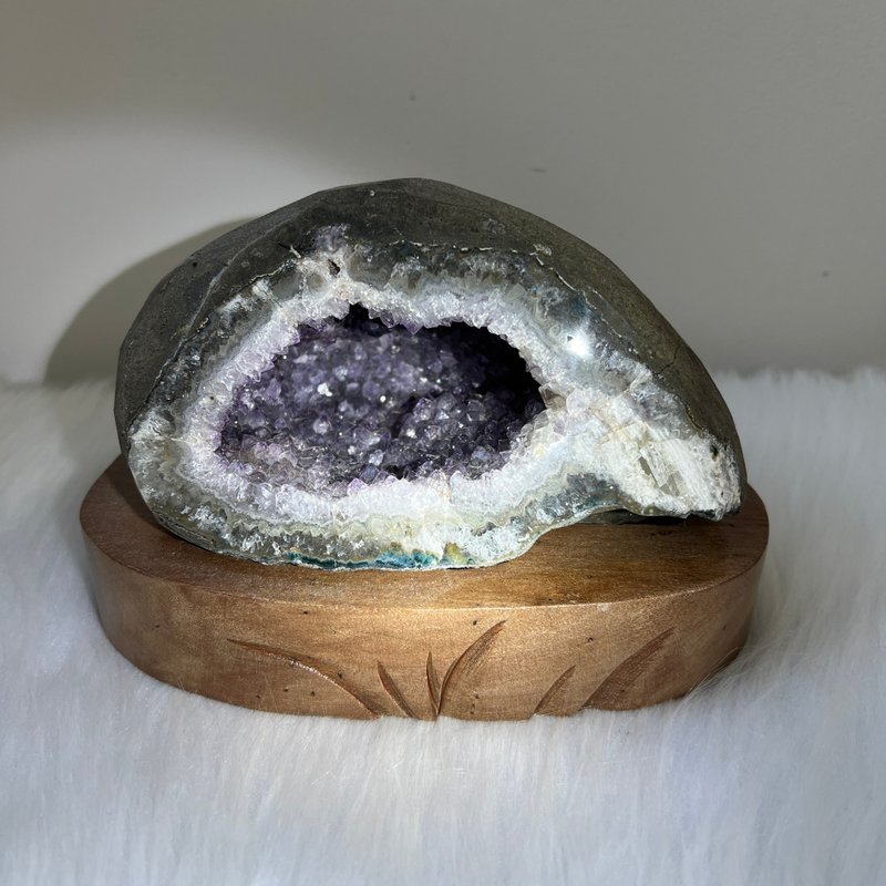 紫晶錢袋子連訂造底座 | 水晶 | 水晶擺件 - 擺飾/家飾品 - 水晶 紫色