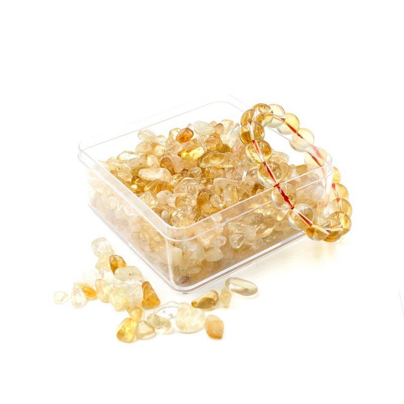 【正佳珠寶】黃水晶 消磁淨化水晶方盒 - 其他 - 水晶 黃色