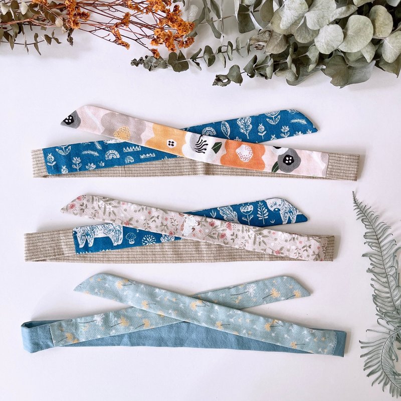 島森家 / 細版髮帶 / 清新 - 髮夾/髮圈 - 棉.麻 多色