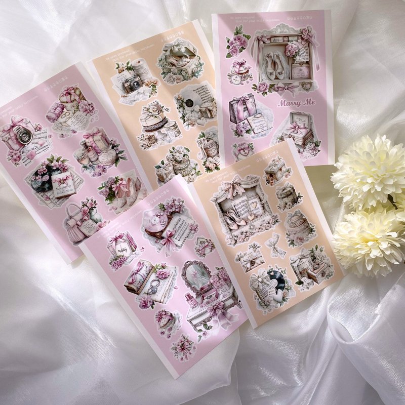 teatea. × GGAGGONG コラボ 装飾ステッカー各2枚計10枚 - 貼紙 - 紙