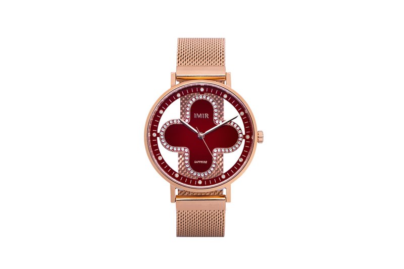 IMIR 璀璨 | 紅瑪瑙石 玫瑰金殼 (36mm) - 女錶 - 不鏽鋼