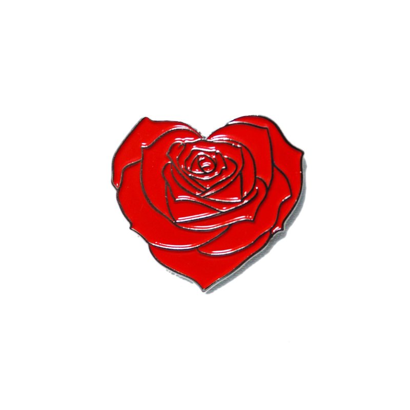 Rose Heart Red Pin