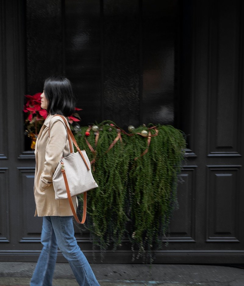 保證不脫皮-一年保固-台灣製作-純素皮革-經典托特包-白橡木 - 側背包/斜背包 - 防水材質 白色