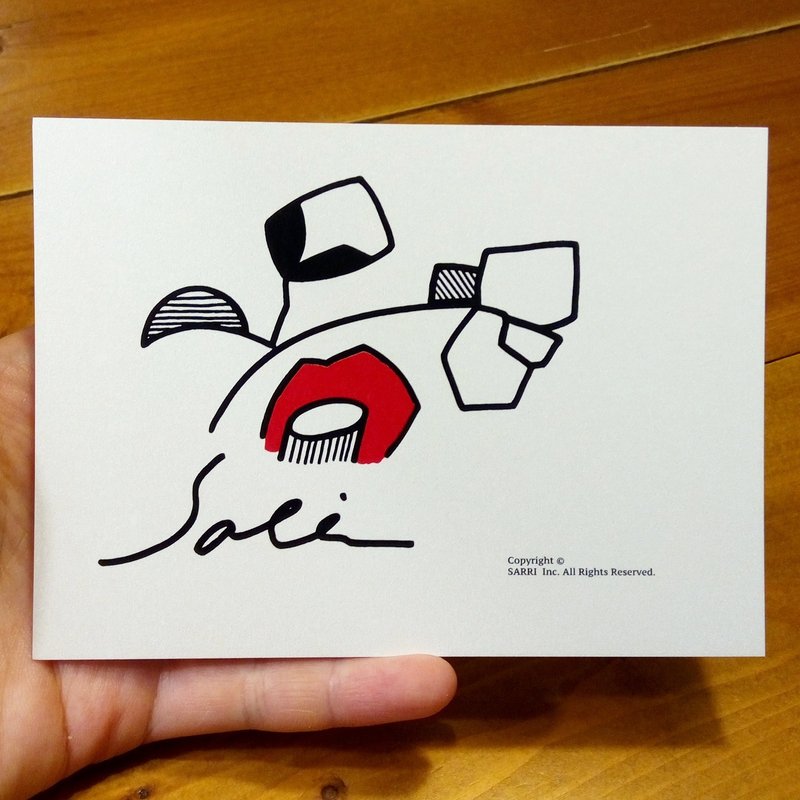 Lip Flower (can be made A3 size poster) Birthday Card Design Coloring Illustrated Card Card Universal Card Art Love Special Funny Strange Characteristic Weird Cute Taiwan Playable
