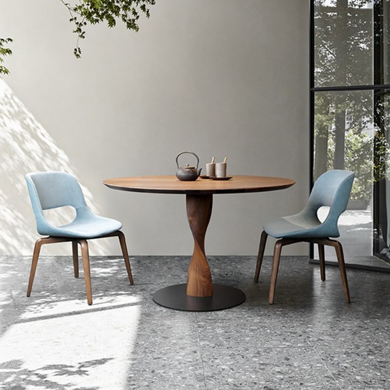 【D3原木家居】Mozz 北美胡桃木圓桌-100cm - 餐桌/書桌 - 木頭